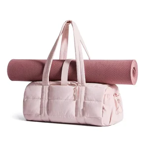 Gym Bag for Women Yoga Mat Duffle Bag with Wet & Dry Pocket Quilted Sports Bag for Weekend Swimming
