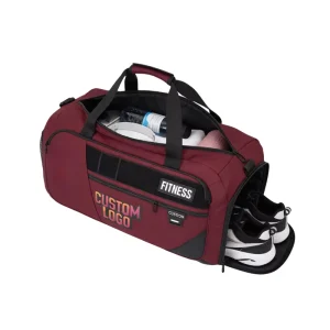 Gym Duffle Bag for Team Sport Yoga Fitness 900D Water Resistant with PU Coating Zipper Hasp Closure