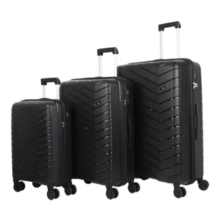 Hand Travel Koffer Suitcase Luggage Sets Expandable 3pcs Black Unisex Style Spinner Lock