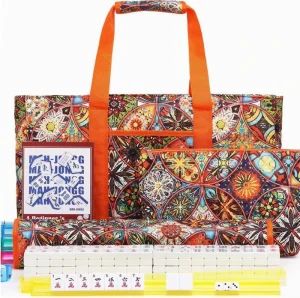 Handheld Mahjong Tote 3-Piece Set Large Capacity Travel Toiletry & Cosmetic Bag Portable Multifunctional Organizer