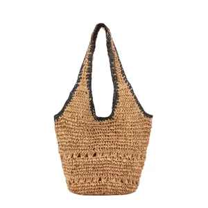 Handmade Hollowed Out Luxury Straw Woven Tote Bags INS Style Seaside Vacation Womens Summer Beach Bag