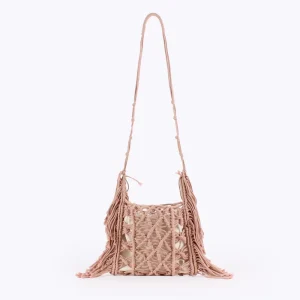 Handmade Woven Hand Shoulder Bag Women Crossbody Bag for Beach Vacation
