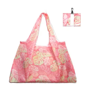 Hawaii Style Heavy Duty 210D Oxford Reusable Folding Grocery Tote Bag Eco-friendly Lightweight Foldable Shopping Bag
