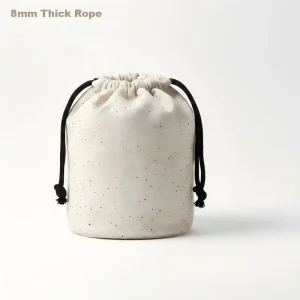 Heavy Duty Breathable High Strength Recycled Cotton Canvas Drawstring Bag Eco Friendly Thick Rope Dust Pouch Shoes Travel
