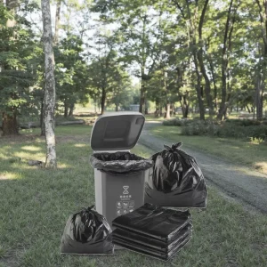 Heavy Duty HDPE Compostable 13 30 45 50 60 65 95 100 Gallon Plastic Garbage Bag Roll Stand up Pouch With Sealing Gusset Type