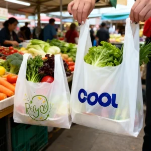 High Quality Biodegradable Plastic T Shirt Bags Shopping Handle Bags for Supermarket and Retail Store Packaging
