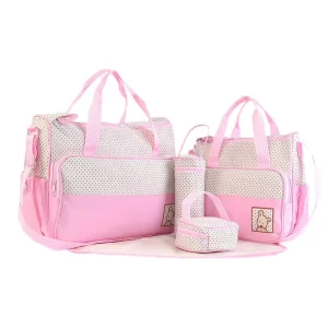 High Quality Custom Lady Waterproof Cute Cartoon for Set pampers Baby Diapers 5 in 1 Diaper Bag Backpack