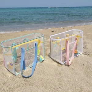 High Quality Customized Tote Bags for Women Transparent Waterproof Pvc Tote Bag