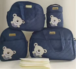 High Quality Factory Multi function 5 Piece Set Mommy Large Capacity Mommy Nursing Maternal Tote Handbag Baby Diaper Bag