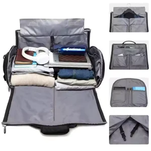 High Quality Fashion Large Capacity Wrinkle free Waterproof Oxford Material Lightweight Durable Zipper Portable Travel Garment
