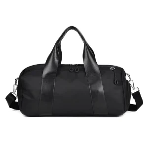 High Quality Fashion Unisex Luxury Travel Duffel Bag Zipper Closure Letter Pattern Waterproof Nylon PU Leather Custom Design