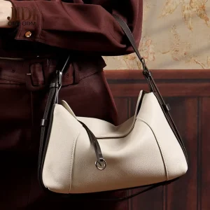 High Quality Genuine Leather Women’s Bag New Fashionable Design Handbag Large Capacity Extremely Simple Style Shoulder Bag