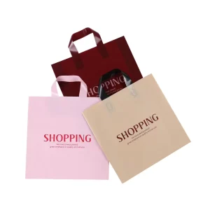 High Quality Logo Printed Shopping Bags for Clothing Customized Gifts Plastic Carry Bags for Shopping Foldable Poly Shopping Bag