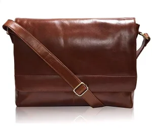 High Quality Long Strap Messenger Bags Lightweight Retro Genuine Leather Shoulder Bag for Men