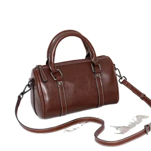 High Quality Luxury Handmade Genuine Leather Fashion Designer Women’s Shoulder & Crossbody Bags with ZIP Closure