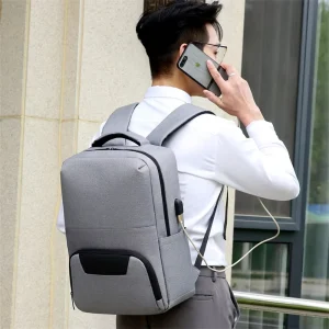 High Quality Oxford Waterproof Zipper Eco-Friendly Lightweight Large Capacity Laptop Backpack USB Unisex Business Polyester