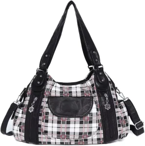 High Quality PU Embroidery Zipper Leopard Pattern 7 Inch Shoulder Underarm Bag Canvas Lining Portable Simple Fashion