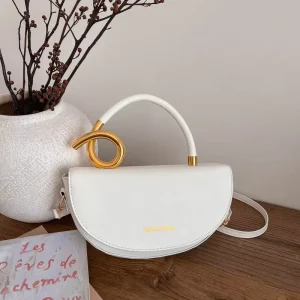 High Quality Trendy Casual Nylon Crossbody Shoulder Handbag Large Capacity Zipper Saddle Underarm Single Fashionable