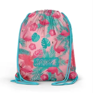 High Quality Waterproof Polyester Sublimation Print Custom logo DrawString Sports Bag Custom Brand Gym Drawstring Bag
