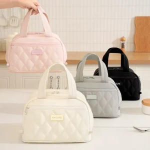 High Value Lunch Box Bag with Zipper Closure Large Capacity Handheld Portable for Students and Office Workers
