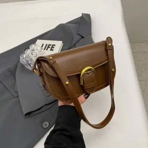 High-end Stylish Saddle Bag Textured Crossbody Bag Korean-style Niche Shoulder Bag
