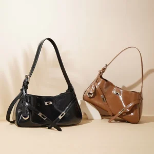 High-grade Genuine Leather Women’s Dumpling Handbag Single Strap ZIP Closure Business Commute Bags