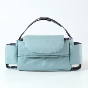 Holder and Phone Bag Non Slip Straps Stroller Caddy Large Capacity with Heightened Insulated Diaper Tote