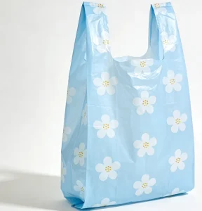 HuaLong HL2025302 Durable HDPE Plastic Smile Face T Shirt Shopping Bag Vest Handle UV Coated Screen Printed for Supermarket