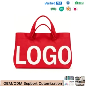 In Stock Best Seller Summer Beach Knitted Crochet Tote Bag Custom Logo Knitted Shopping Tote with Dual Carry Handles