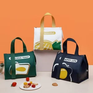 Insulated Lunch Bag Cooler Thickened Waterproof Aluminum Foil Meal Carrier for Students Office Work