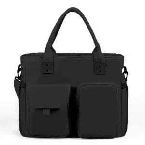 Insulated Lunch Bag Leak proof Wide Open Lunch Bag with Shoulder Strap Reusable Lunch Cooler Tote Bag