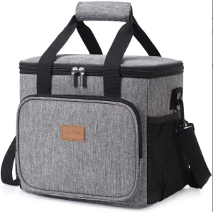 Insulated Lunch Bag Leakproof Lunchbox for Work Office Picnic Beach Freezable Lunch Cooler Bag with Adjustable Shoulder Strap