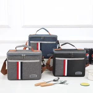 Insulated Lunch Bag for Men Popular square Large Size Lunch Bag Custom logo Leakproof Cooler Bag