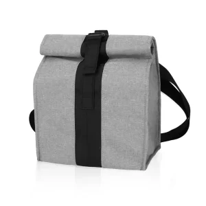 Insulated Roll Top Lunch Bag Zipper Foldable Shoulder Strap Water Bottle Holder for Work Office Picnic for Men Women Adults