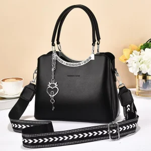 Internet Celebrity Fashionable Women’s PU Leather Crossbody Bag with Strap Waterproof Ladies Handbag Shoulder Bags