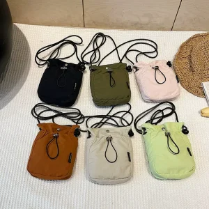 Japanese Style Single Shoulder Crossbody Bag Waterproof Nylon Canvas Casual And Versatile For Phone Promotional Tote Bag