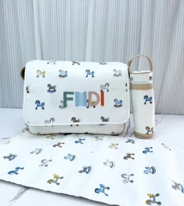 KH Large Capacity Messenger Diaper Bag with Insulated Bottle Bag Waterproof Nappy Bag for Hospital Travel
