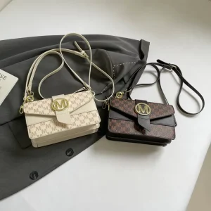 Korean Style Geometric Waterproof PU Single Shoulder Crossbody Bag Women Versatile Small Square Bag