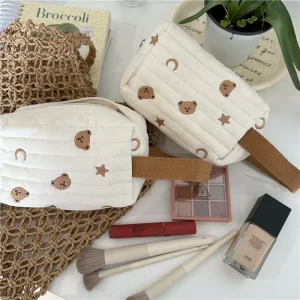 Korean Style Versatile Cute Star Moon Bear Bag Large Capacity Storage Pouch Girly Vibe Portable Women