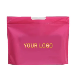 LDPE Black Shopping Bags with Golden English Letters Ideal for Clothing Packaging Like T Shirts and Underwear