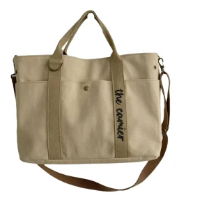 Ladies Durable Thick Canvas Tote Bag Artistic Design School Handbag and Computer Shoulder Messenger Bag for College Students