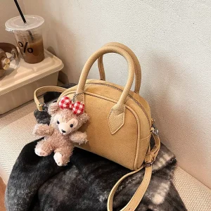 Ladies’ High Grade Single Shoulder Handbag Autumn Winter Fashion Oblique Span Zip Closure Candy New Bowling Niche Sense