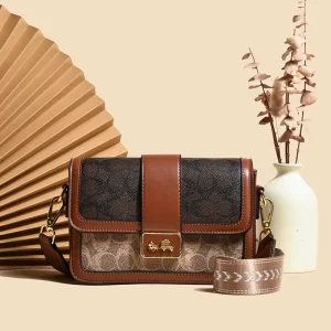 Ladies’ High quality Fashion Printed PU Messenger Bag Compact Square Design Suitable for Various Uses