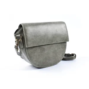 Ladies Vintage Style Single Shoulder Crossbody Handbag Fashionable PU Leather with Portable Polyester Lining