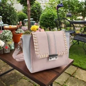 Ladies Vintage Style Single Strap PU Leather Crossbody Messenger Shoulder Bag Button Closure Polyester Lining Preppy Style Cover