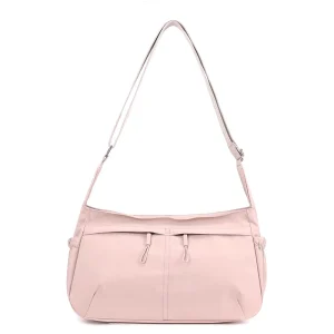 Lady Fashion Large Capacity Single Shoulder Crossbody Belt Bag with Zipper & Hasp Closure Polyester Material Portable