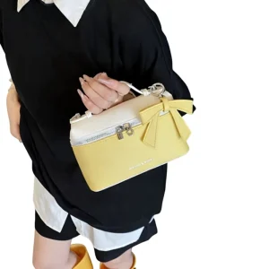 Lady Geometric Zipper PU Material Winter Shoulder Bag Polyester Lining Handheld Crossbody Anti-Theft