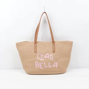 Lady’s Eco Friendly Casual Tote Beach Bag 3L+ Capacity Leisure Travel Shopping Handbag