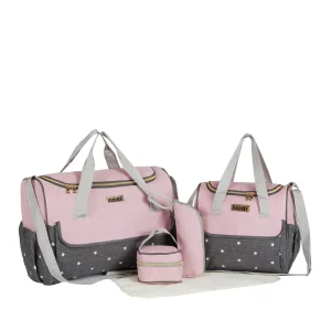 Land Mom Diaper Bags Large Size 5 Piece Set Polyester Waterproof