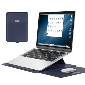 Laptop Bag Waterproof PU Laptop Sleeve Case cover Computer Stand &Notebook Computer Inner Bag with Fold Tripod Support